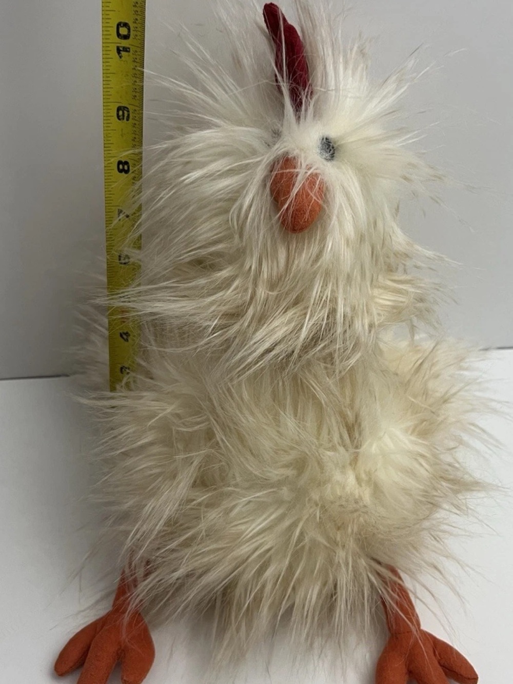 Jellycat Chelsea Chicken Rooster Plush Toy 11" Pet Stuffed Animal Fuzzy Silkie - Picture 13 of 14